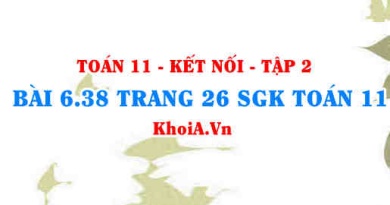 Bài 6.38 trang 26 Toán 11 Kết nối tri thức Tập 2